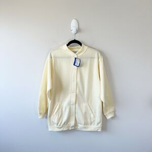 Vintage Blair Cardigan Sweater Yellow Grandmacore Snap Button Medium NWT’s